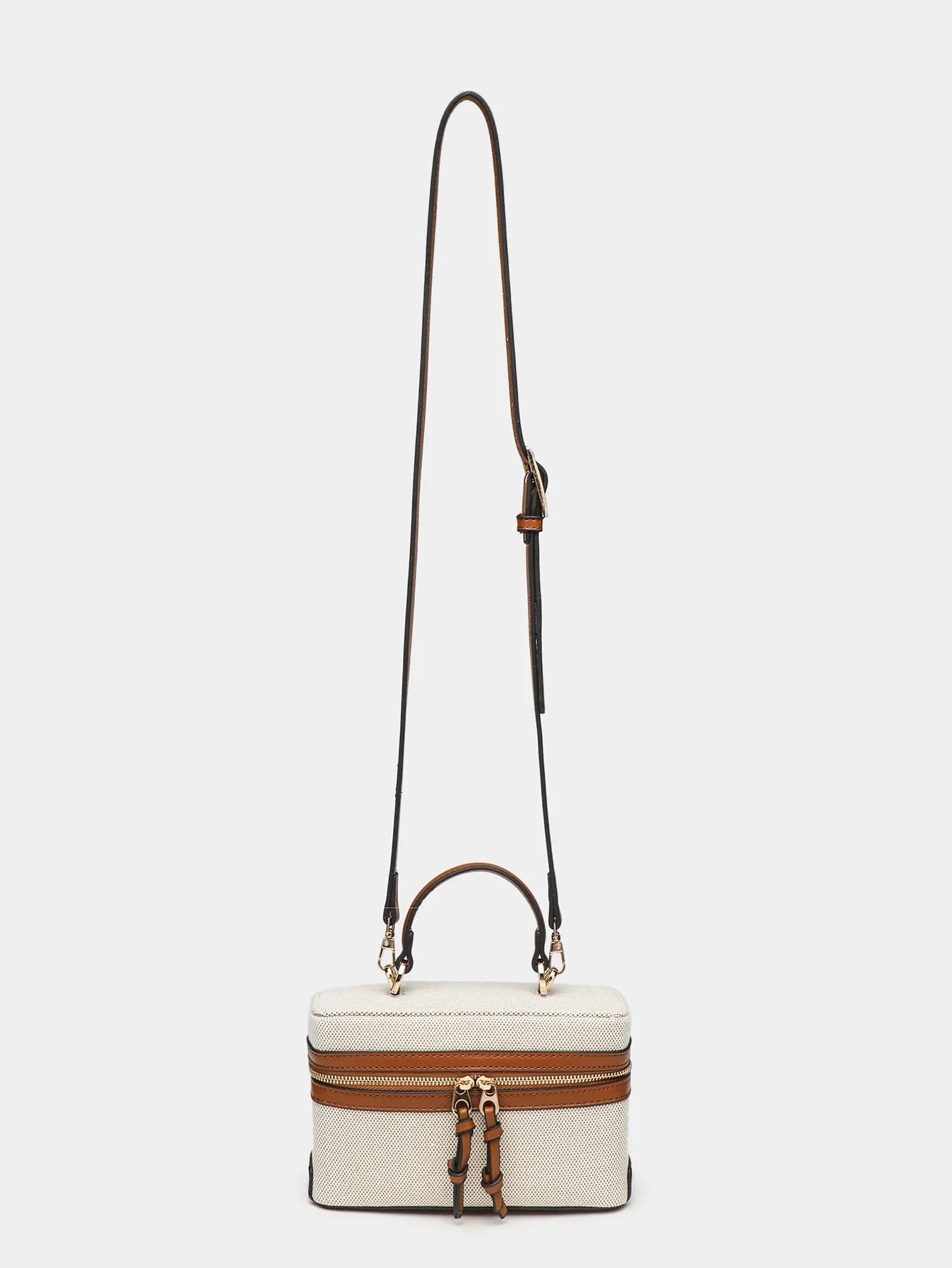 Fashionable versatile box bag brown one shoulder trendy hand-held hard fashionable small square bag