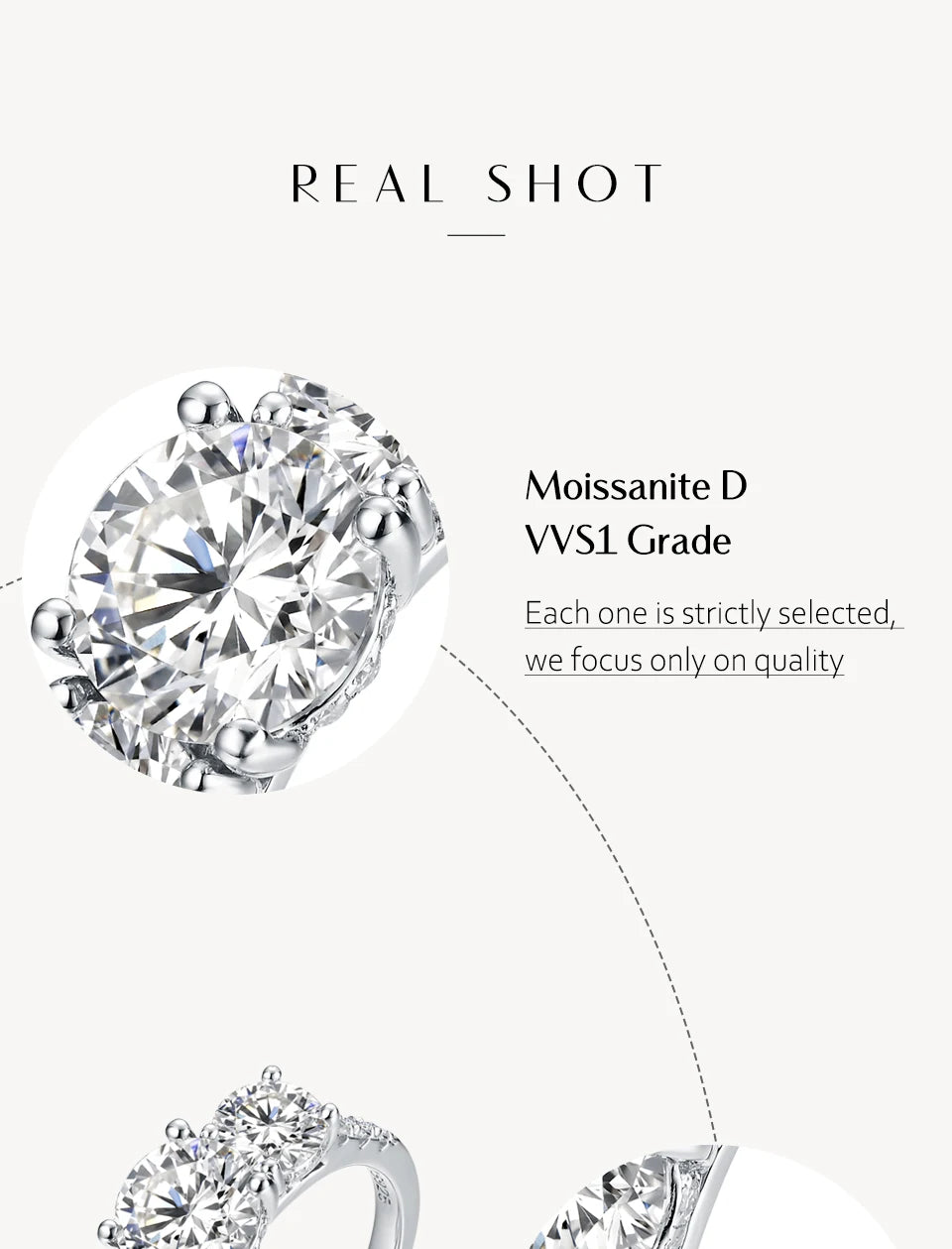 3 Stones Synthetic Moissanite Ring Elegant Design For Woman Man Wedding 925 Sterling Silver Rings Engagemen FineJewelry