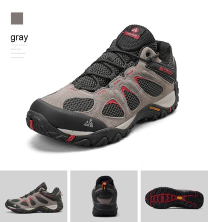 New Non-slip Wear Resistant Men‘s Outdoor Hiking Shoes Breathable Splashproof Climbing Men Sneaker Hunting Mountain Shoes