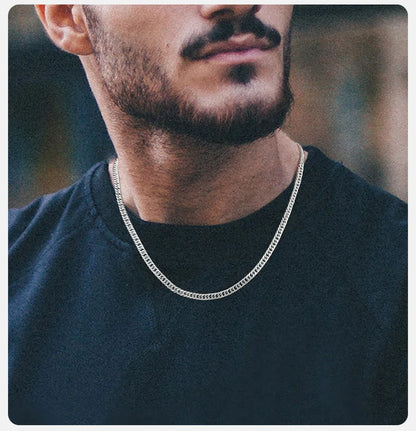 3/5/7/9mm Thick Cuban Chain Necklaces for Men Women,Simple Miami Curb Links Collar,Waterproof Stainless Steel Unisex Chain