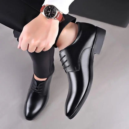 Lace Up Breathable In Summer Oxfords Shoes Social Shoe Male Pointed Toe Men's Formal Black 2025 Style Cheap Liquidation Official