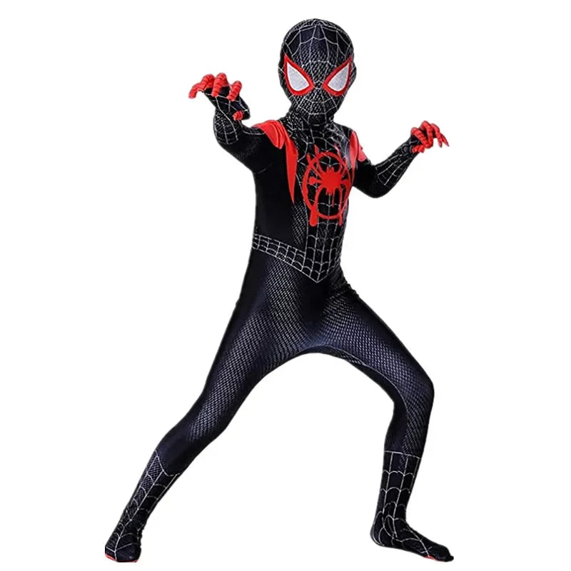 Kids Spider Superhero Costume Anime Game Cartoon Role Play Mask Costume Halloween Party Play Costume Kids Gift