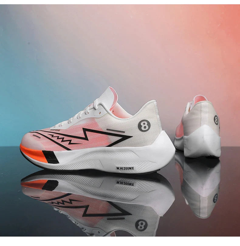 Tênis Esportivo Masculino com Placa de Carbono de Palma Inteira Tênis de Corrida Masculino e Feminino para Maratona com Amortecimento de Choque para Treinamento de Atletismo