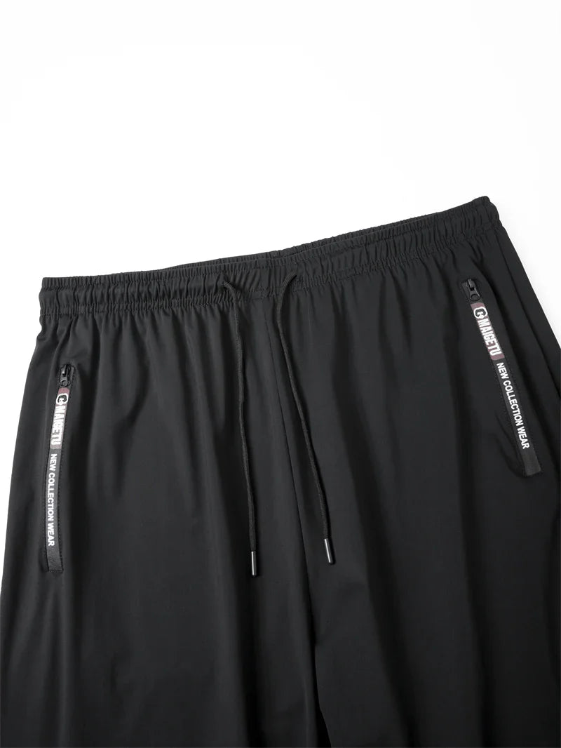 Men's Athletic Stretchy Quick Dry Pants with Zipper Pockets Lightweight Sweatpants for Outdoor Hiking Fishing Running Workout