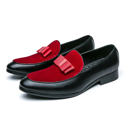 Social Leather Men British Business shoes Men Brogue Shoe Wedding Men's Dress Formal Shoes Large Size 48 Bow Loafers Male