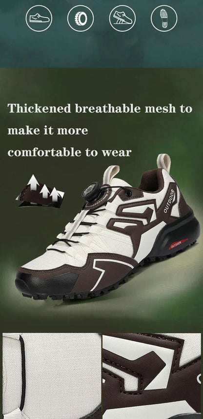 Men's Casual Sports Shoes Size 40-47 Rotating Lace-Up Men's Shoes Outdoor Non-Slip Breathable Comfortable Men's Sports Shoes