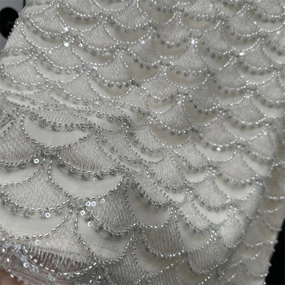 Bling Bling Sequined Tanks Tops Women Fashion Heavy Industry Double-sided Beaded Vest Vacation Leisure Beaded  Chiffon Top