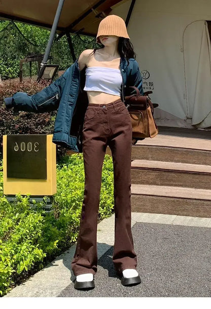 High-Waisted Slimming Straight-Leg Jeans For Women