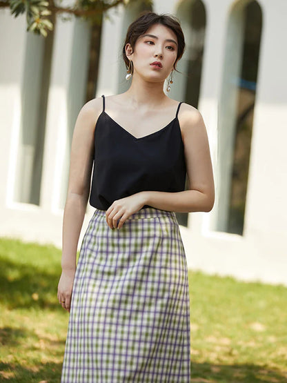 Casual Streetwear Women Cami Tops Sexy V Neck Summer Black Tank White Elegant Sleeveless Cute Ladies Clothes