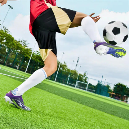 Men's High-Quality Non-Slip Football Boots High-Top Soccer Shoes Grass Cleats Futsal Sneakers for Indoor And Outdoor Matches