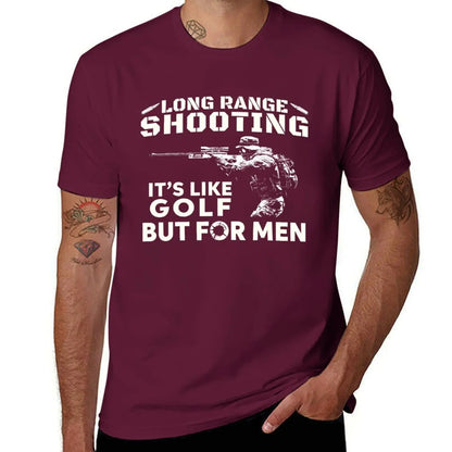 Long Range Shooting Its Like Golf But For T-Shirt tees blanks animal prinfor boys sublime mens clothes