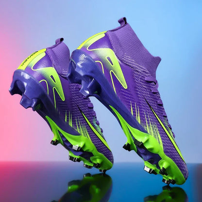 New Men Football Boots Training Shoes FG Ultralight Soccer Shoes Outdoor Drop Shipping Soccer Cleats Non-Slip Long Spikes