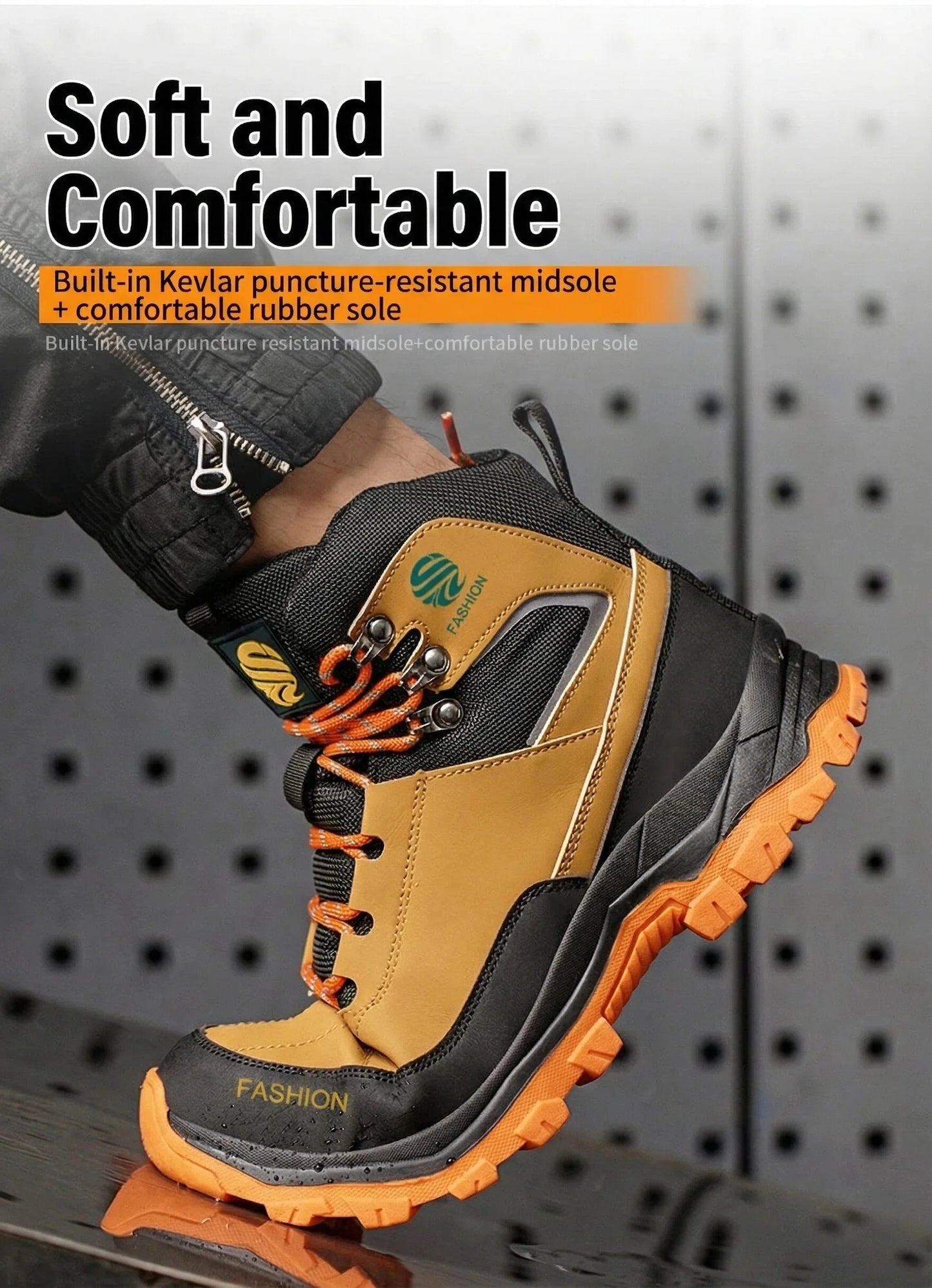 Men Safety Shoes Steel Toe Work Shoes Sneakers Anti-Smash Anti-piercing Work Boots Indestructible Protective shoes