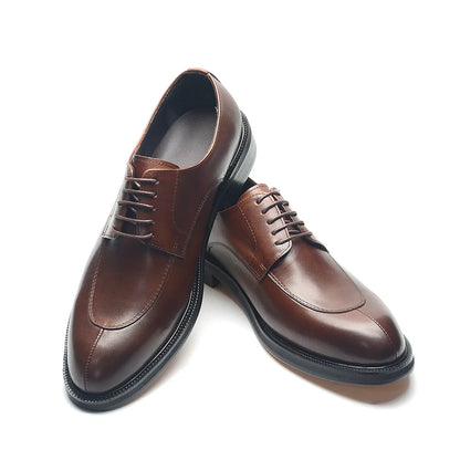 Luxury Handmade Wedding Party Men's Dress Shoes Cow Genuine Leather Lace-up Oxfords Derby Formal Business Social Male Footwear