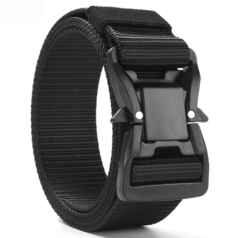 Plus Large LONG Size 125 140 160 180cm Men's Belt Canvas Multi-functional Tactical Quick Release Magnetic Alloy Buckle Belts