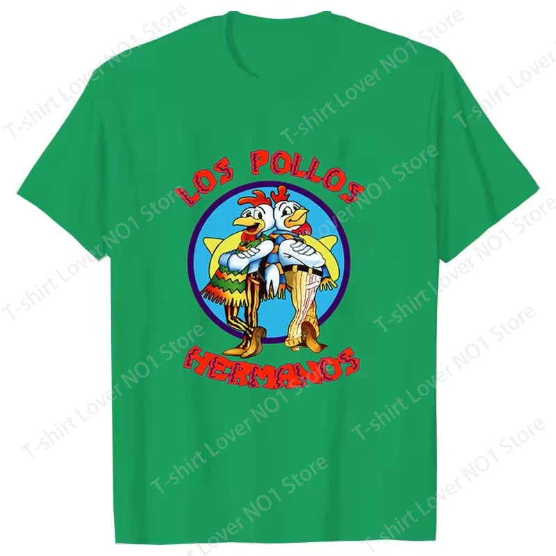 Summer Men's Short Sleeved  Breaking Bad LOS POLLOS Chicken Brothers Printed Casual T-shirt for Women Men High Quality t shirts