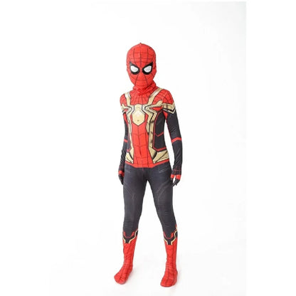 Kids Spiderman Costume Birthday Gift Party Dress Up Spiderman Classic Miles Superhero Kids Cosplay Costume Elasticity Jumpsuit
