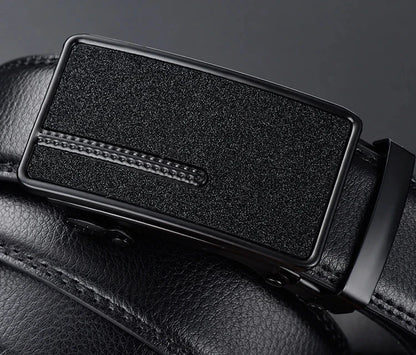 2023 New  cow genuine leather men's belt cowhide strap for male automatic buckle belts for men black buckle belts