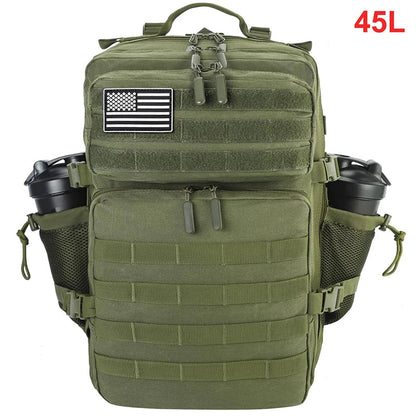 45L Tactical Backpack Men Outdoor Waterproof Sports Travel Gym Hiking Bug Out Bag Military Camping Hunting Survival Rucksack