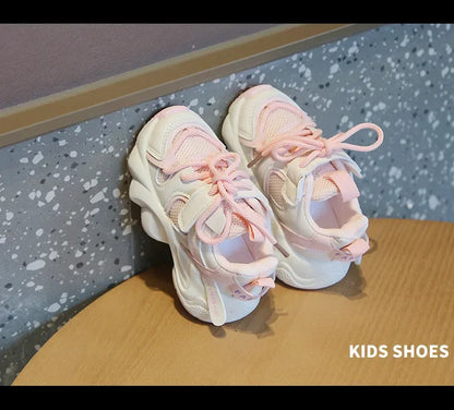 Fashion Children's Sports Shoes Student Mesh Breathable Running Shoes Kids Non-slip Basketball Shoes for Girls and Boys Outdoor
