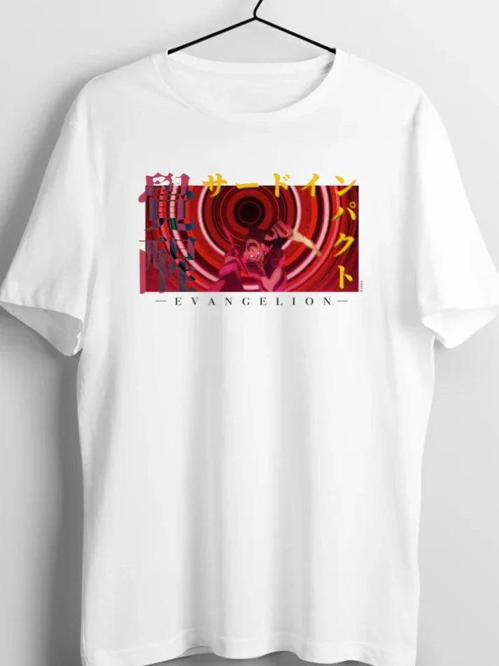 Summer Trendy Anime Evangelion Graphic T Shirts Men's Clothing Oversized Casual Loose Women's Short Sleeved Tee Tops Y2k Clothes