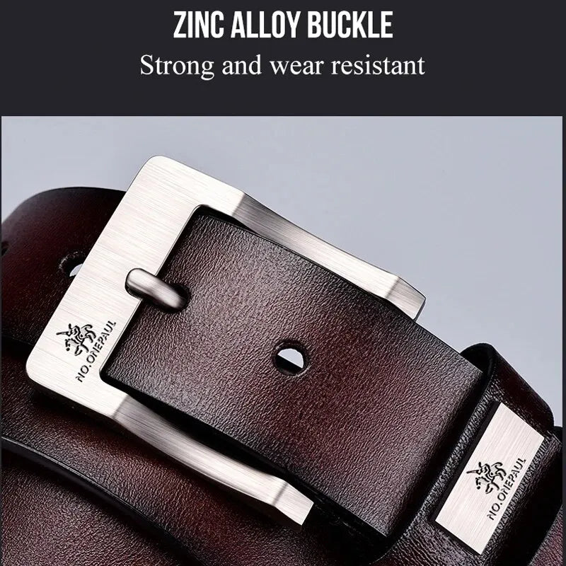 Men's Cow Leather Belts Luxury Strap Male Belts For Fashion Classice Vintage Pin Buckle Men Belt High Quality