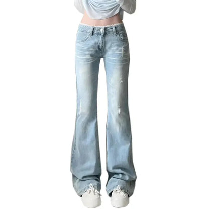Women's plus Size Patchwork Lace Loose Fit Torn Denim Jeans