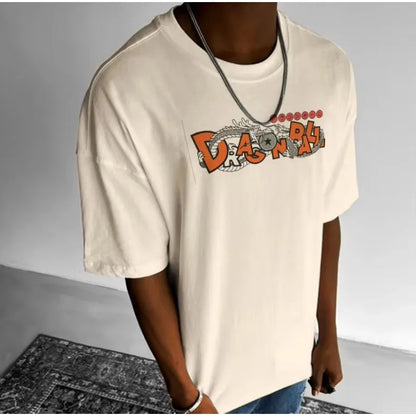Collaboration T-Shirt 2025 Summer Loose Large Size Printing Street Casual Children's Parent-Child Top