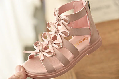 Size 21-36 Kids Sandals For Girl Summer Outdoor Beach Shoes Girls Gladiator Sandals Small Cute Bowknot Baby Toddler Girl Sandals