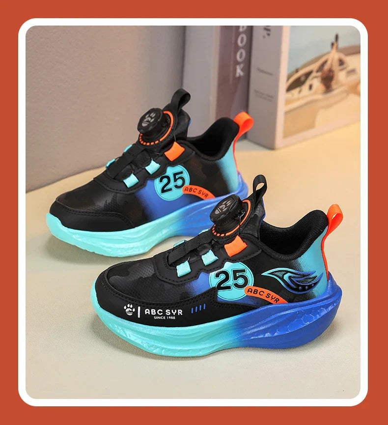 Children‘s Breathable Basketball Shoes Non-slip Sports Training Shoes Outdoor Lace-up Boys Girls Jogging Sneakers Athletic Shoes