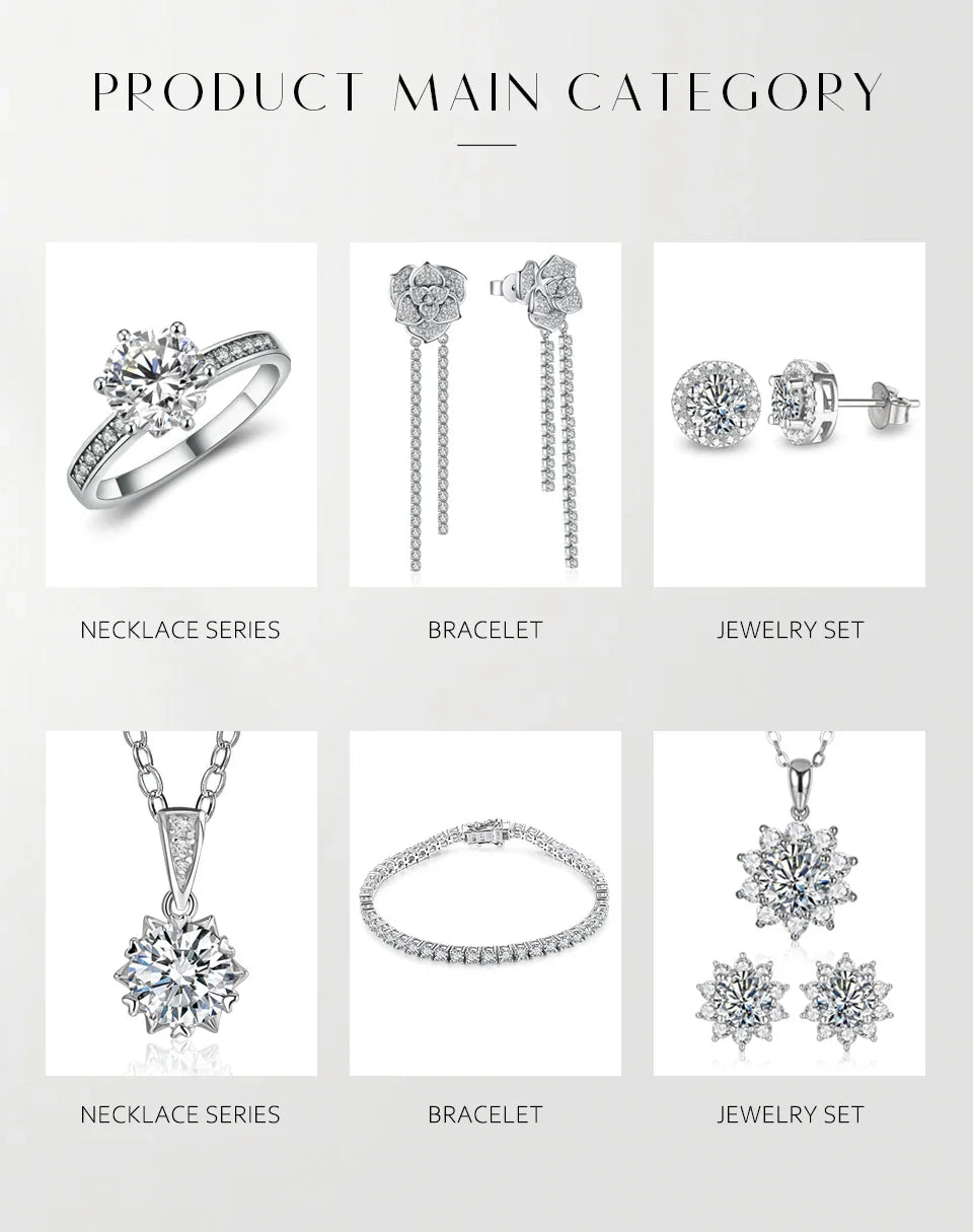Real 2 Carat D Color Moissanite Earrings 로듐 For Women Gold Color 100% 925 Sterling Silver Sparkling Fine Jewelry