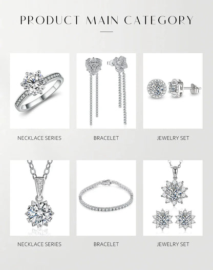 Real 2 Carat D Color Moissanite Earrings 로듐 For Women Gold Color 100% 925 Sterling Silver Sparkling Fine Jewelry