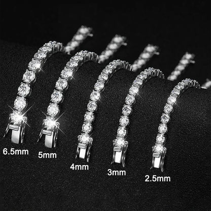 3-6.5MM Moissanite Tennis Bracelet for Women Man 925 Sterling Silver All Lab Grown Diamond Bracelets Wedding Clsssic Jewelry