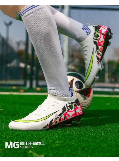 New Men Soccer Shoes Sneakers Original Football Boots Training Long Spikes Drop Shipping Futsal Cleats Match Ultralight Indoor