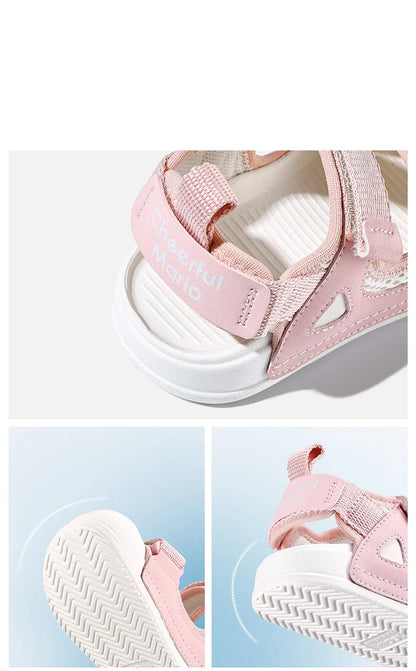 Cheerful Mario Summer Cute Outdoor Sandals for Kids Walking and Travel