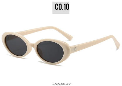 Retro Vintage Oval Sunglasses Woman 2024 Brand Designer Round Sun Glasses Men UV400 Punk Style Luxury Eyewear Female Oculus
