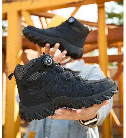 Work Safety Shoes Smash-proof and Puncture-proof Sports Safety Shoes Outdoor Mountaineering Wear-resistant Steel Boots