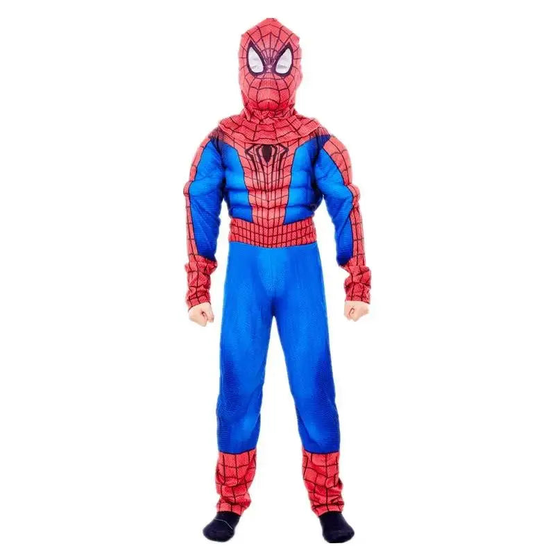 Peter Parker Muscle Costume Red Suit Halloween Cosplay Ultimate Movie Characters Party Christmas New Year Gift