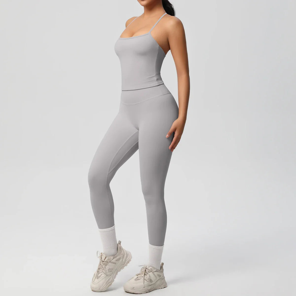2PCS Yoga Set Nude Feeling Workout Sets Women Tracksuit Gym Push Up Fitness Running Workout Sportwear Sport Bra Leggings Suit