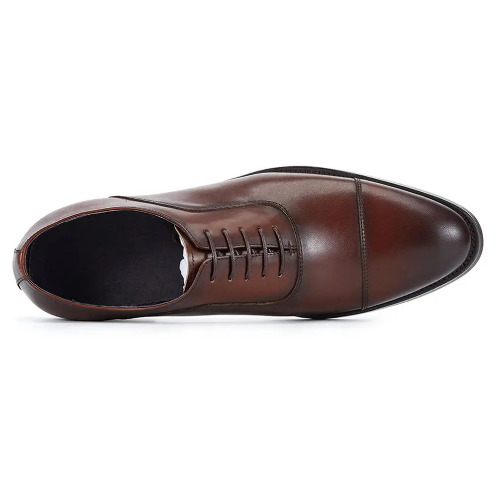 Italian Men's Genuine Leather Oxford Shoes Classic Breathable Gentleman Top Layer Cowhide Business Dress Shoes