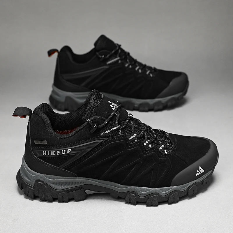 High Quality Leather Hiking Shoes Durable Outdoor Sport Men Trekking Leather Shoes Lace-Up Climbing Hunting Sneakers