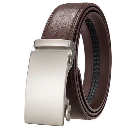 Famous Brand Belt Male Designer Automatic Buckle Genuine Leather Men Belt  Luxury Belts for Men 3.5cm New Black Brown Plus Size