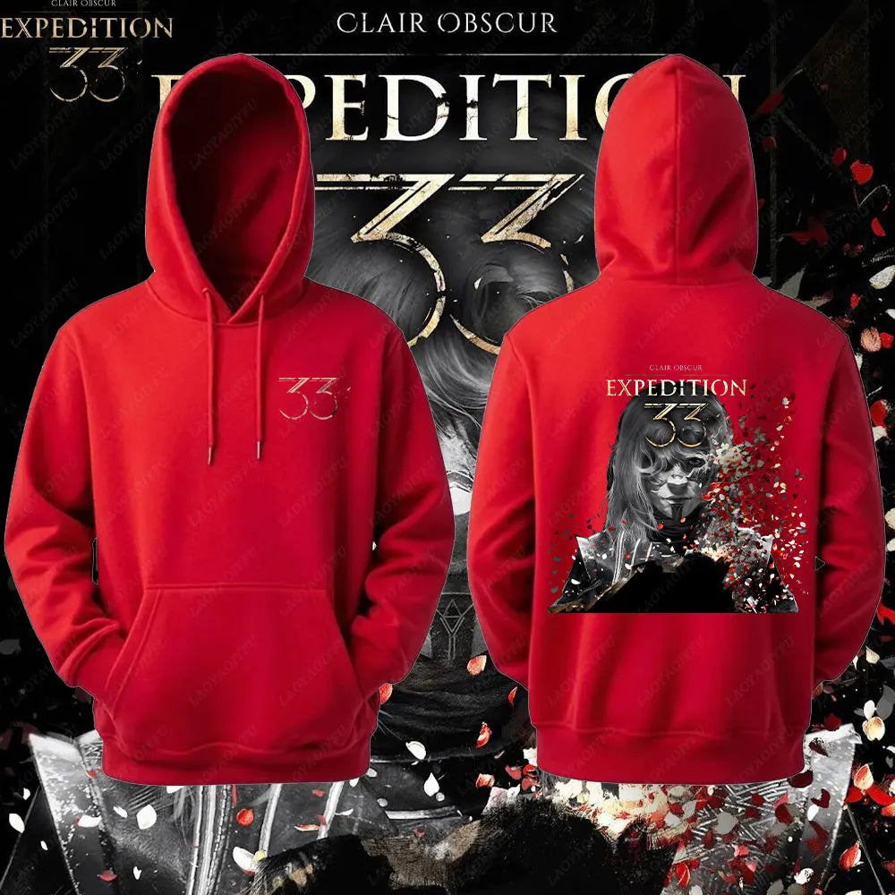 Expedition 33 Men Women Hoodies Dark Fantasy Pullovers Rpg Gamer Expedition 33 Hooded Lover Gift Video Game Graphic Sweatshirt