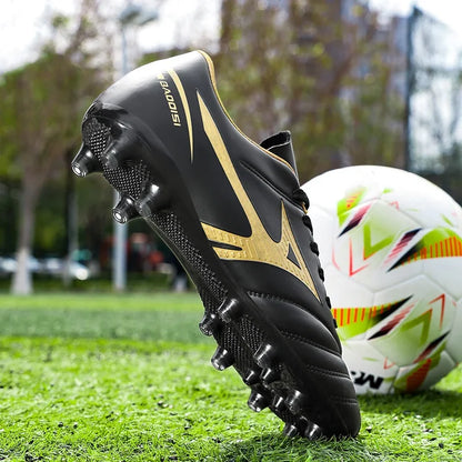 Men Football Boots Soccer Shoes Breathable Professional Turf Outdoor Non-slip Long Spikes Adult Ultralight Training Futsal