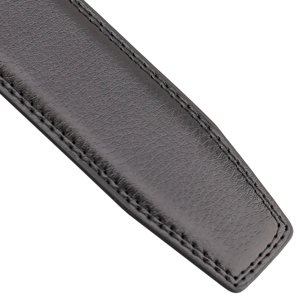 Men's Leather Belts Fashion Automatic Buckle Cowskin Male Belt Luxury Designer Black Brown 3.5cm Plus Size 130 140 150 160 170cm