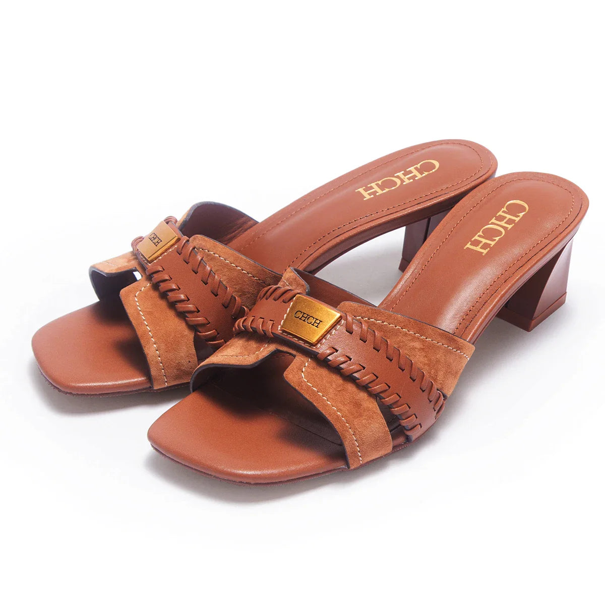 Women's Sandals Summer New Cow Leather High Heels High Quality Retro Commuting Women's Shoes