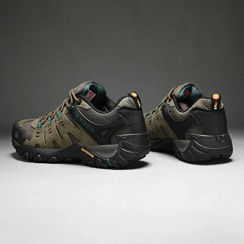 Men's Hiking Shoes Suede Leather Outdoor Shoes Wear-resistant Men Trekking Walking Hunting Tactical Sneakers