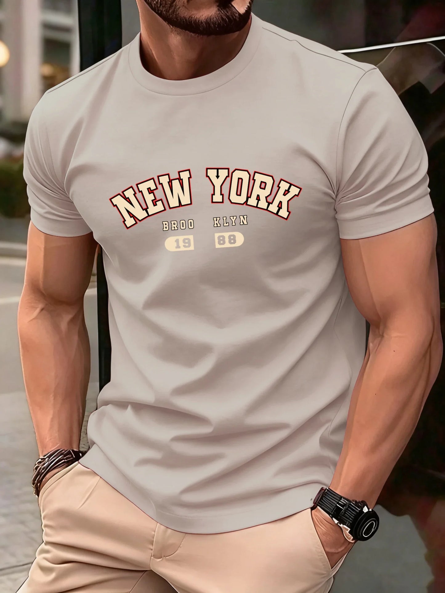 New York Brooklyn 1988 Letter Design Men T-Shirts Fashion Short Sleeve All-Match Cotton Soft T Shirt Summer Unisex Loose Clothes