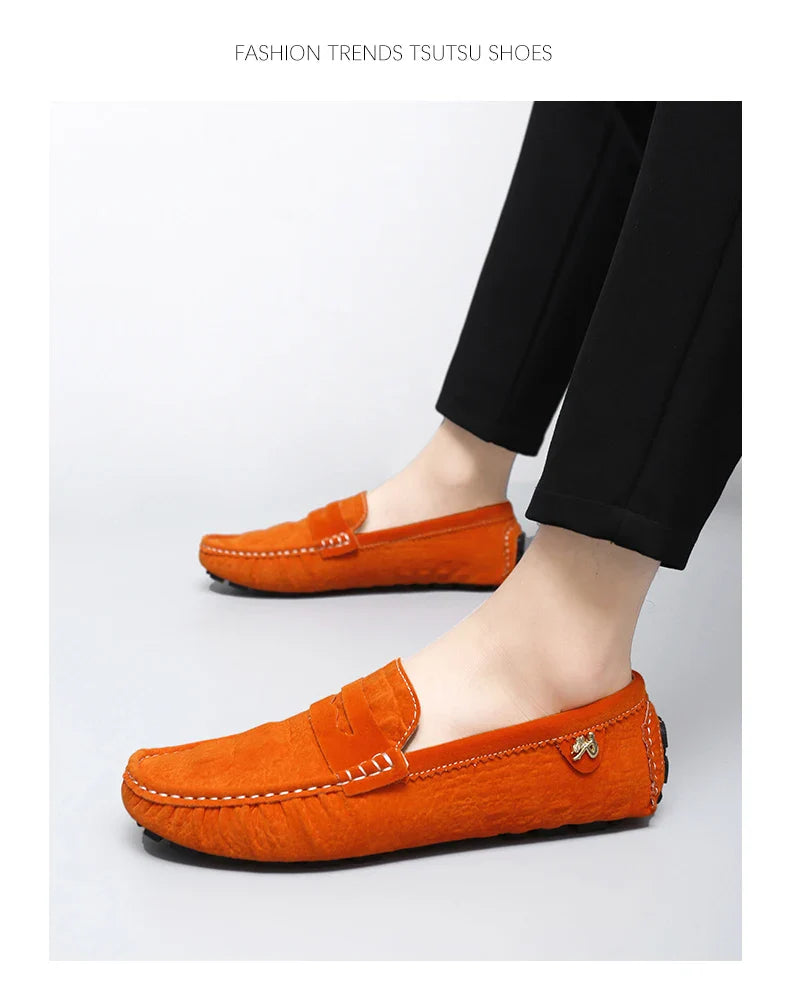 2025 Novos Sapatos Gorro Feitos à Mão Masculinos de Luxo Leve Estampa Crocodilo Tendência Mais Fácil de Combinar Slip-On Loafers Preguiçosos Sapatos da Moda para Dirigir Masculinos e Femininos