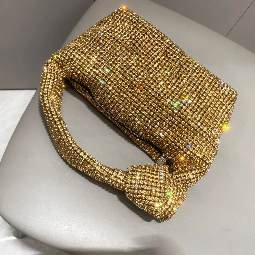 Rhinestones Evening bag silver Crystal Bags for Women Purses and Handbags Luxury Designer banquet bag